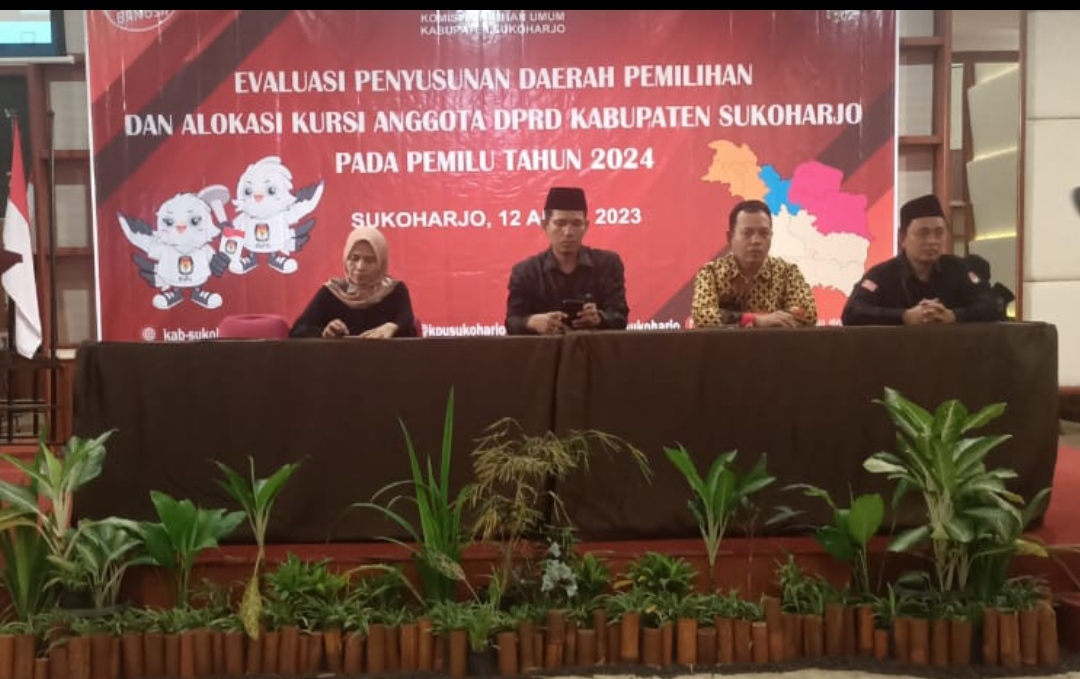 Bawaslu Sukoharjo Hadir Awasi Rapat Evaluasi Penyusunan Dapil dan Alokasi Kursi DPR