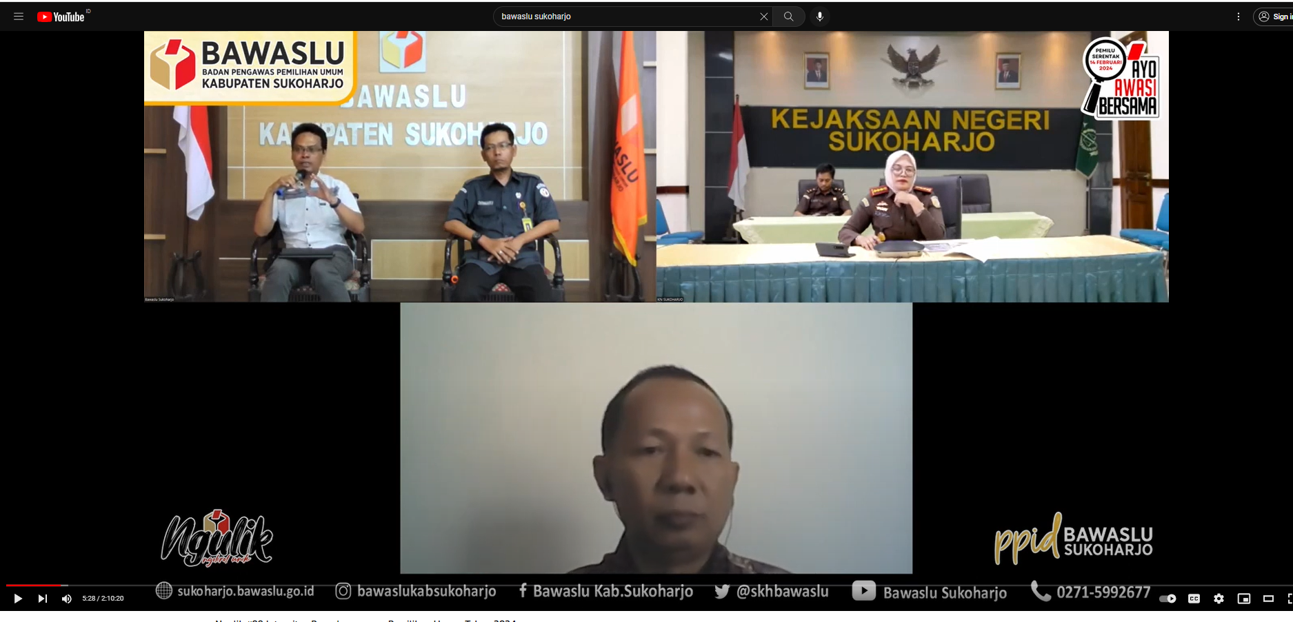 *Webinar Penanganan Pelanggaran* Integritas Penyelenggaraan Pemilihan Umum 2024