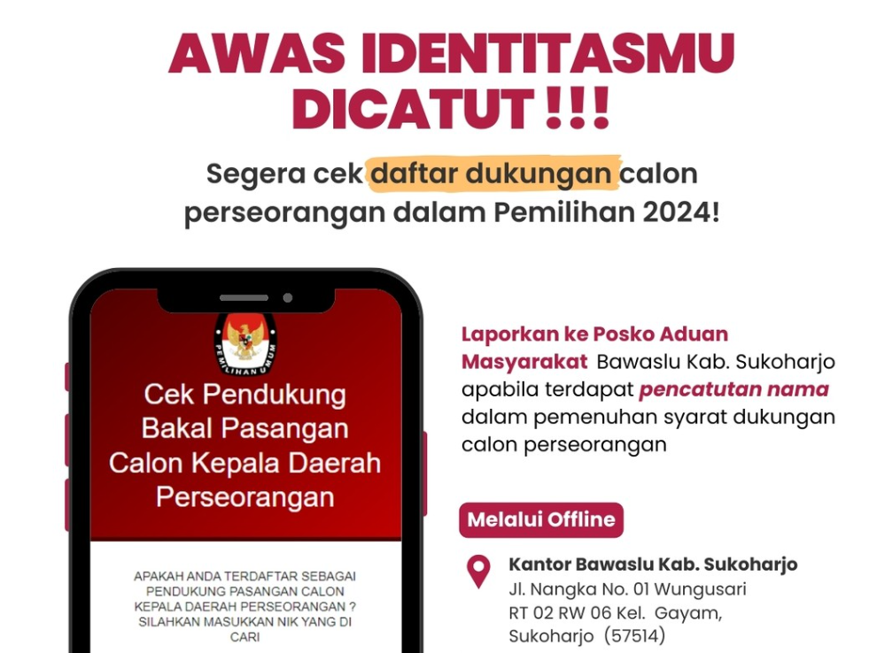 Jangan Sampai KTP Disalahgunakan, Ini Cara Cek Data Pendukung Calon Pilkada 2024