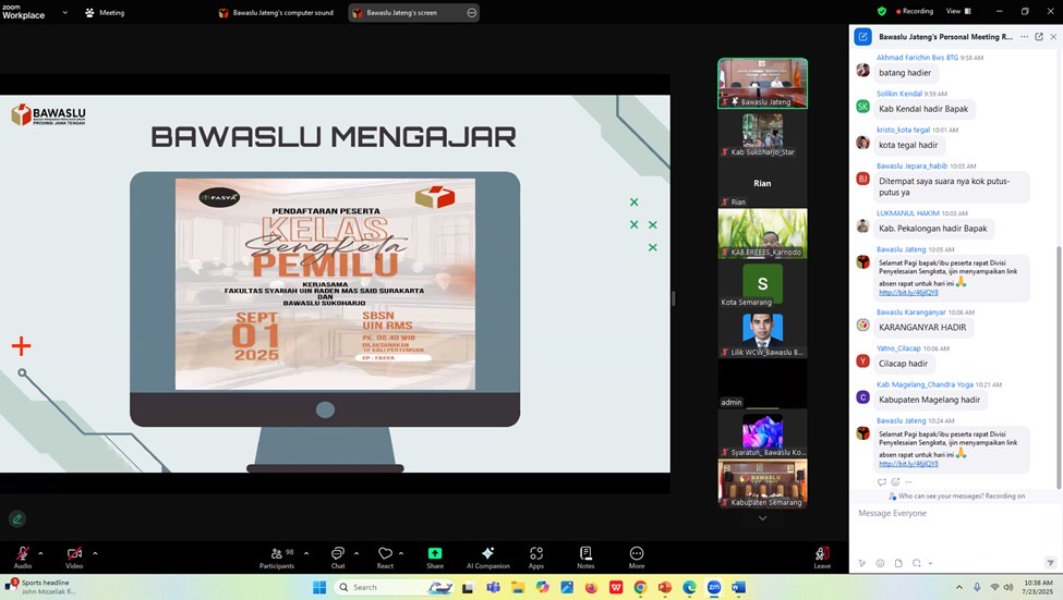 Bawaslu Sukoharjo Sharing Pengalaman Program Divisi Penyelesaian Sengketa