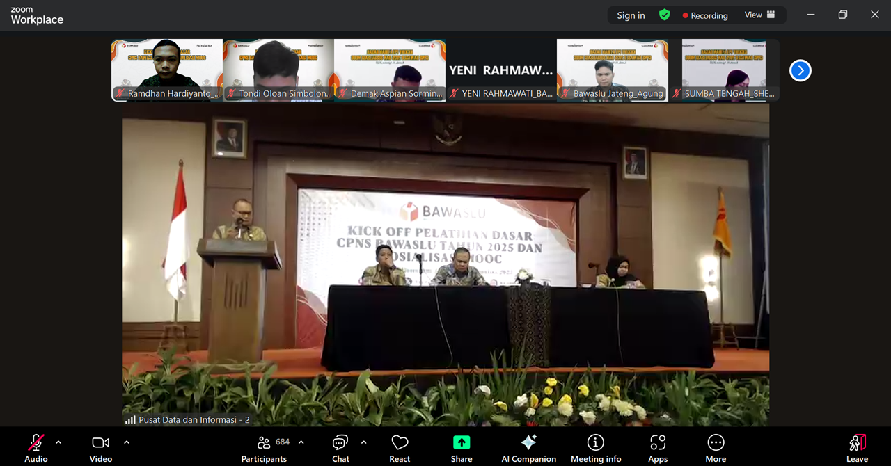 Langkah Awal Profesionalisme CPNS Bawaslu Sukoharjo Jalani Pelatihan Dasar