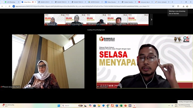 Selasa Menyapa : Tema “Kajian Yuridis dan Empiris Pemungutan Suara Ulang Pemilihan Kabupaten Gorontalo Utara Berdasarkan Putusan MK