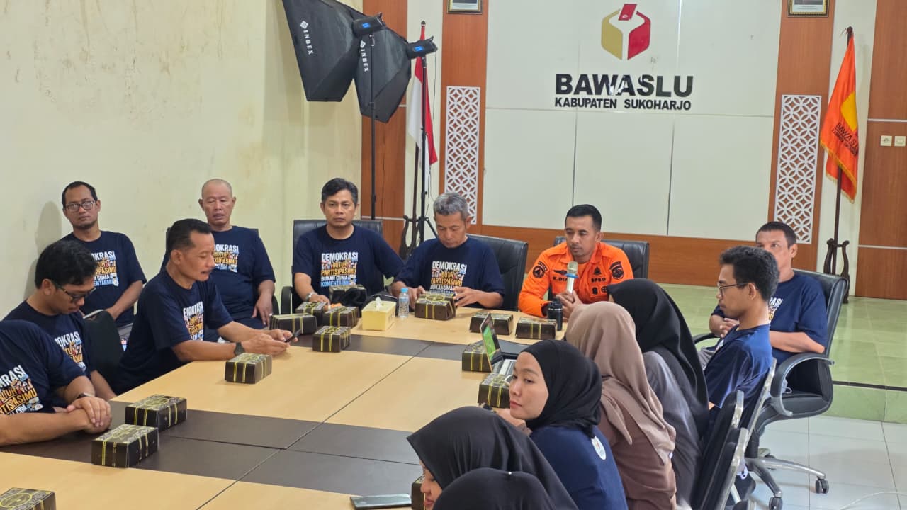 Bawaslu Sukoharjo Gelar Simulasi Mitigasi Bencana bersama BPBD Sukoharjo