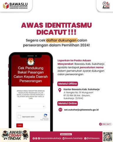 Awas Identitasmu Dicatut!!