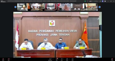 Bawaslu Sukoharjo Ikuti Rapat Evaluasi Penanganan Pelanggaran, Dorong Harmonisasi UU Pemilu dan KUHP