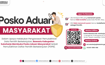 Bawaslu Sukoharjo Buka Posko Aduan Masyarakat: Kawal Pemutakhiran Data Pemilih Berkelanjutan Demi Akurasi Daftar Pemilih