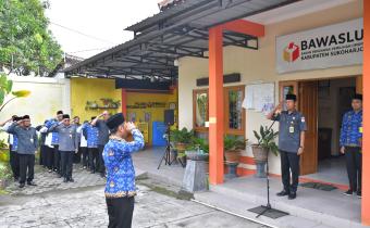 Semangat Kebhinnekaan, Bawaslu Sukoharjo Gelar Upacara memperingati Hari Lahir Pancasila 