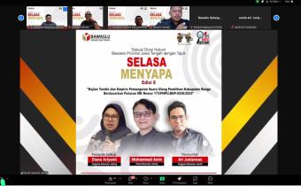 Bawaslu Sukoharjo Ikuti Disukusi Selasa Menyapa