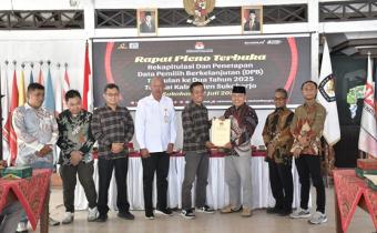 Masukan Bawaslu Kabupaten Sukoharjo dalam Rapat Pleno  Rekapitulasi dan Penetapan DPB