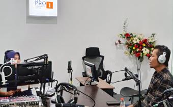 Rochmad Basuki saat menjadi narasumber Podcast OPSI di RRI Surakarta 