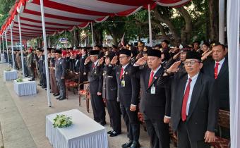 Penurunan Bendera HUT ke-80 RI Kab. Sukoharjo
