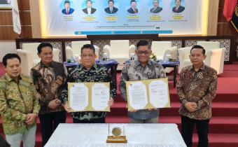 Bawaslu Sukoharjo Hadiri Penandatanganan Nota Kesepahaman DKPP–UNS dan Seminar Nasional Integritas Penyelenggara Pemilu