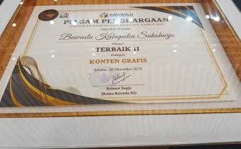 Bawaslu Sukoharjo Raih Penghargaan Terbaik II Konten Grafis dalam Anugerah Kehumasan Bawaslu 2025