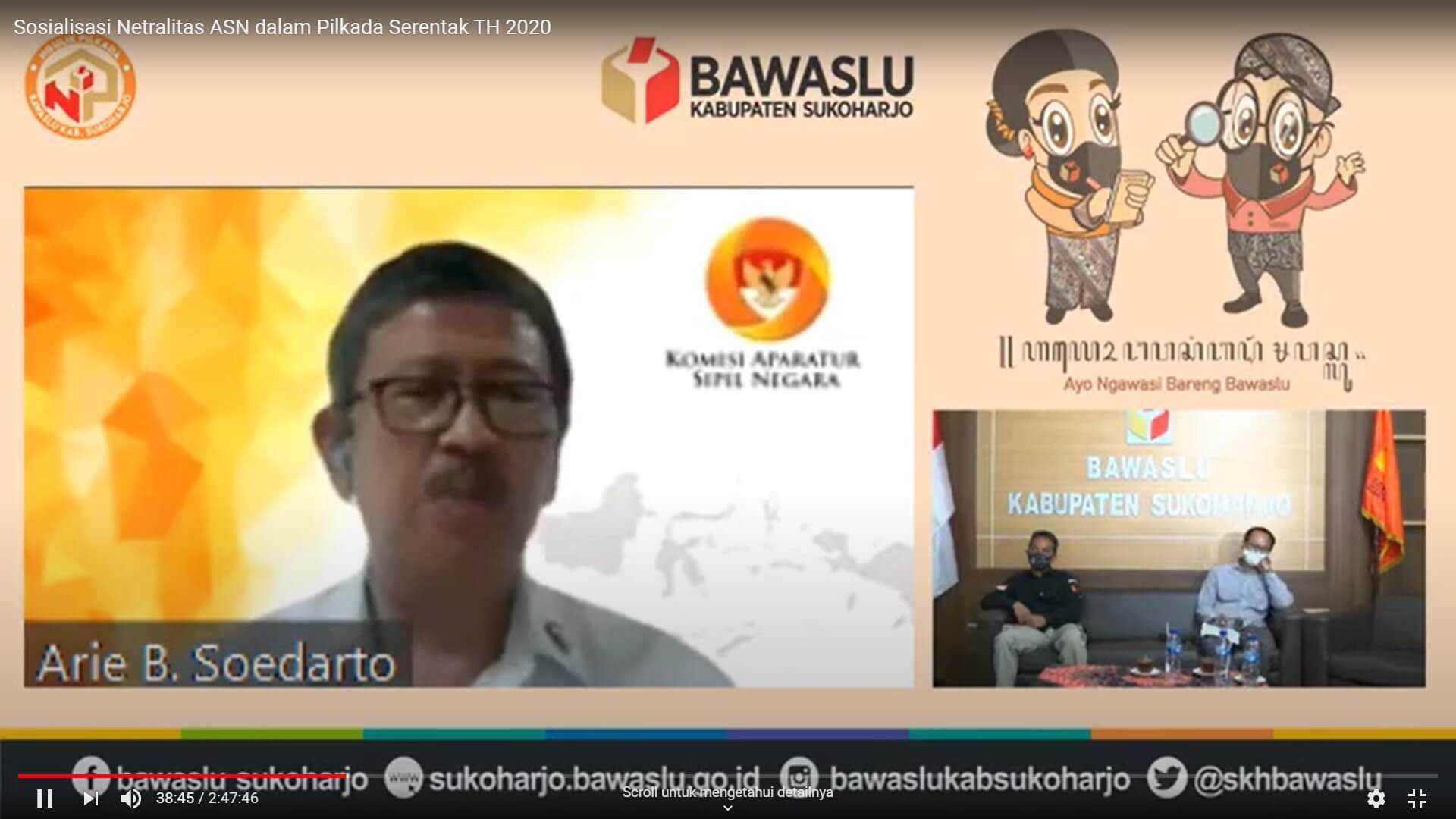 Komisioner KASN Dr. Arie Budhiman, M.Si menyampaikan Materi